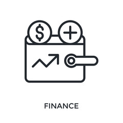 Finance Icon Outline Style. Vector Illustration For Graphic Design