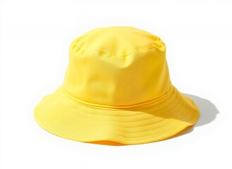 Fototapeta premium Vibrant Yellow Foldable Bucket Hat