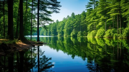 Fototapeta premium tranquility blue green nature