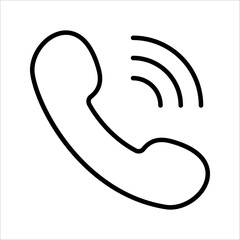 call Icon Symbol isolated white background. vector illustration. color editable.