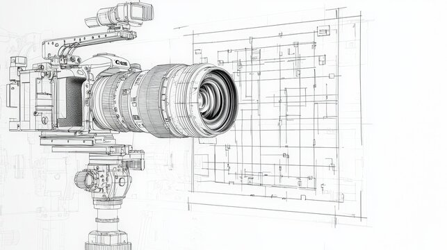 Dslr camera blueprint engineering and design