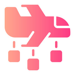 plane gradient icon
