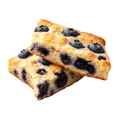 baked blueberry scone isolated on transparent background