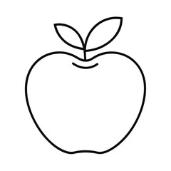 Outline apple icon on white background