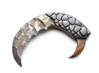 Curved Claw Weapon with Stone-like Texture