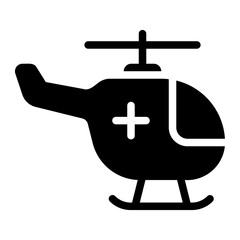 air ambulance glyph icon
