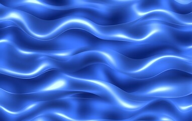 Obraz premium Abstract Blue Liquid Waves Seamless Pattern Background