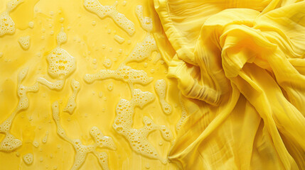 wet yellow fabric texture