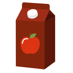 red box with an apple
