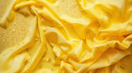 wet yellow fabric texture