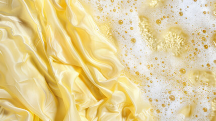 wet yellow fabric texture