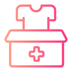 clothes donation gradient icon