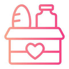 food donation gradient icon