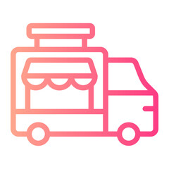food truck gradient icon