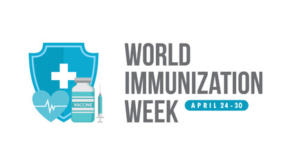 world immunization week vector illustration design