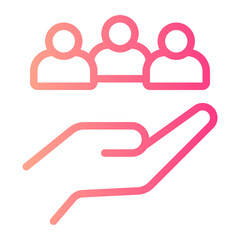 Solidarity gradient icon