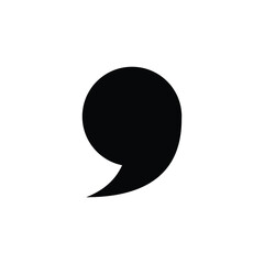 Comma Punctuation Symbol Black Simple
