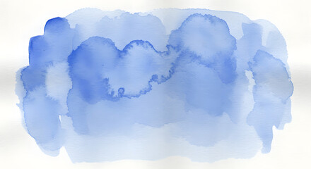 Blue Watercolor Stain on Paper