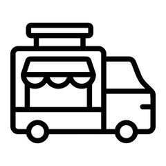 food truck line icon
