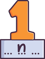 Spelling and counting activity Vector Illustration Icon. Flat Cartoon Style