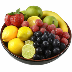 Colorful fruit bowl arrangement