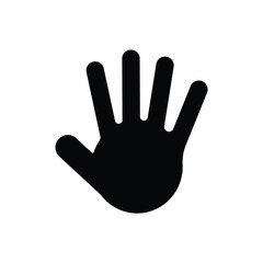 Five Hand Silhouette Icon