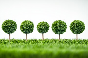 Mindfulness forest with growing attention span trees, focus green, representing mental clarity and personal growth.