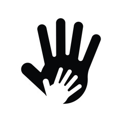 White Hand Help Black Background
