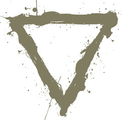 Creative design of triangle ink figure