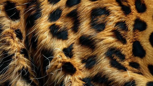 Seamless leopard fur texture with wild animal spots and natural colors