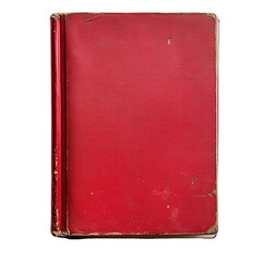 Red Book Cover Vintage Book Texture isolated on transparent background