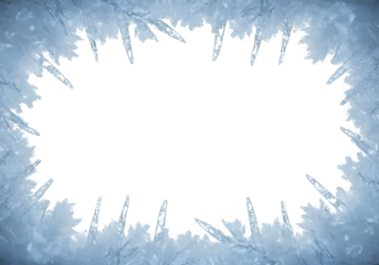 Icy frame with a dark center. Perfect for winter designs.