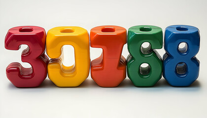 Colorful plastic numbers