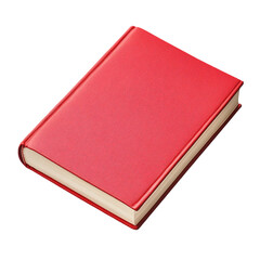 Red Leather Journal Notebook Diary Book Cover Texture isolated on transparent background