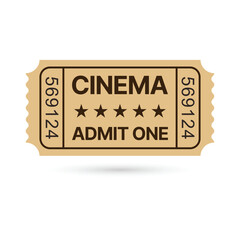 Retro Cinema Movie Ticket Icon