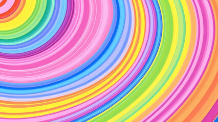 Hand-painted vibrant rainbow pattern celebrating pride in soft pastels