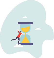 Time management, patience to be success, manage to control time, working timeline .character for design.