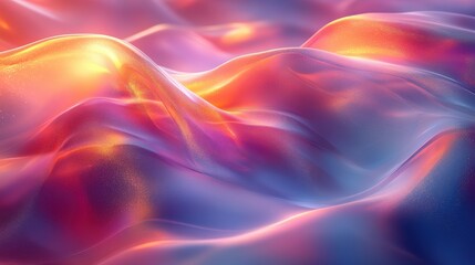 Obraz premium Colorful Abstract Waves with Soft Flowing Patterns and Light Reflections