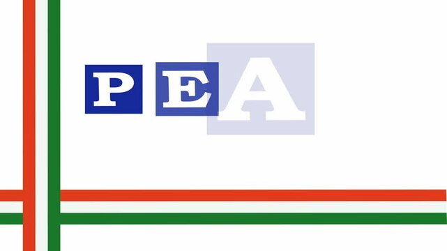 Pease message text written in blue background with india flag tricolor ribbon . 