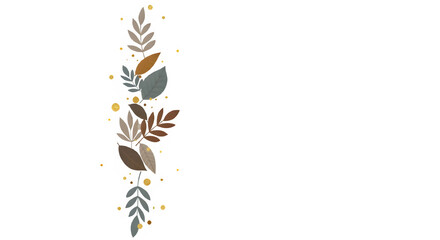 Autumn leaves and gold accents on black background. Perfect for fall designs!