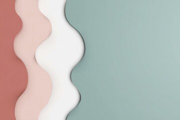 Colorful Waves of Soft Tones in Minimalist Abstract Design