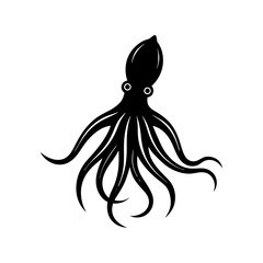 squid vector silhouette