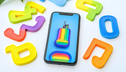 Colorful smartphone display design