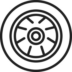 Obraz premium Outline icon of a car Tyre