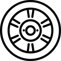 Outline icon of a car Tyre