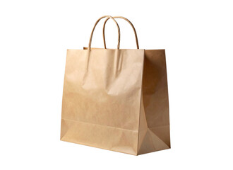 Friendly Paper Shopping Bag, isolated on a transparent background png 