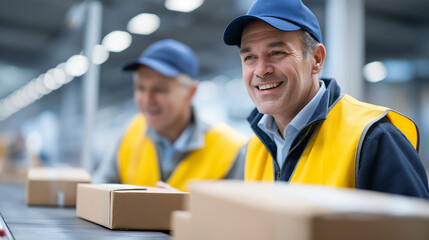Efficient Modern Sorting Center with Diverse Team in Action