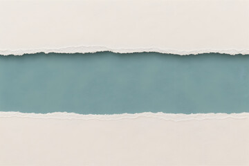 Naklejka premium Torn Paper Reveal: An artistic composition unveils a tranquil blue hue through a torn paper, invoking curiosity and a sense of discovery.