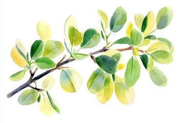 Naklejka premium Experience the Harmony of Nature Illustrated in a Serene Watercolor Piece