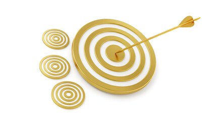 Target with Darts Hitting the Center